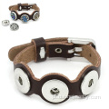 Noosa Real couro pulseira pulseira pulseiras de botões DIY